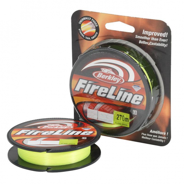 Леска Berkley FireLine 0,12mm 6,8kg 270m, Flame Green (зелёный неон) в Туле