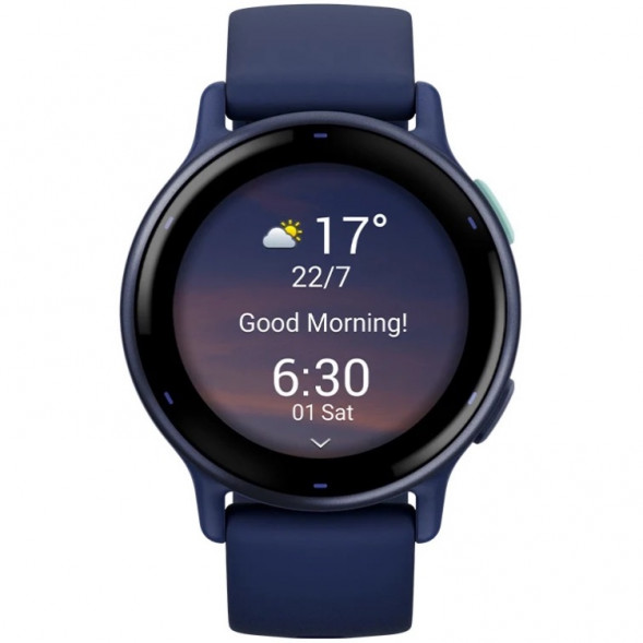 Умные часы Garmin Vivoactive 5, синие с металлически-синим безелем и силиконовым ремешком 010-02862-12 в Туле