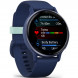 Умные часы Garmin Vivoactive 5, синие с металлически-синим безелем и силиконовым ремешком 010-02862-12 в Туле