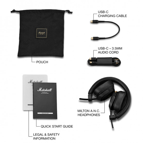 Беспроводные наушники Marshall Milton ANC, Black в Туле