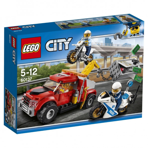 Конструктор LEGO City Police 60137 Побег на буксировщике в Туле