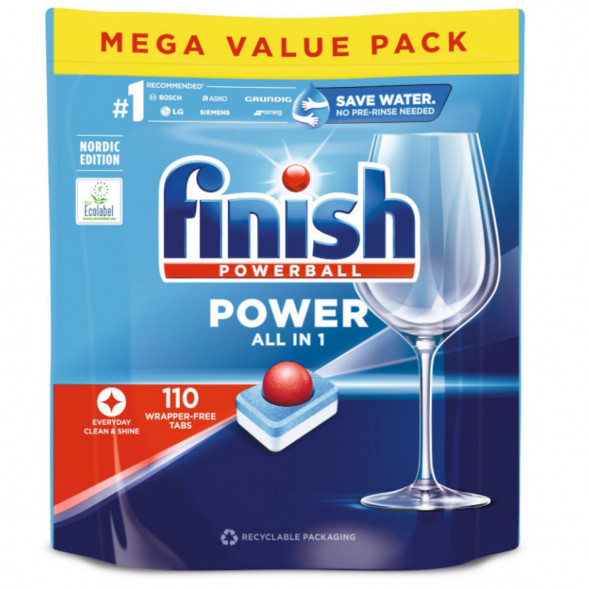 Таблетки для п/машины Finish Poweball Power All in 1, 110 шт. в Туле