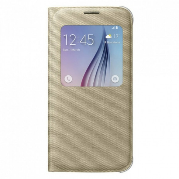 Чехол для Samsung Galaxy S6 S-View Cover (EF-CG920BFE), Gold в Туле
