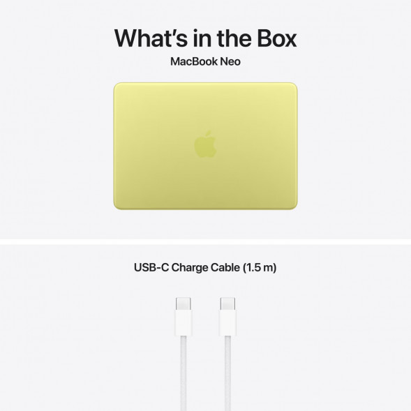 Ноутбук Apple MacBook Neo MHFE4 (A18 Pro 5-Core GPU, 8/512GB), Желтый/Citrus в Туле