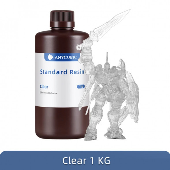 Фотополимерная смола Anycubic Standard Resin для 3D принтера Прозрачная (Clear), 1 кг в Туле